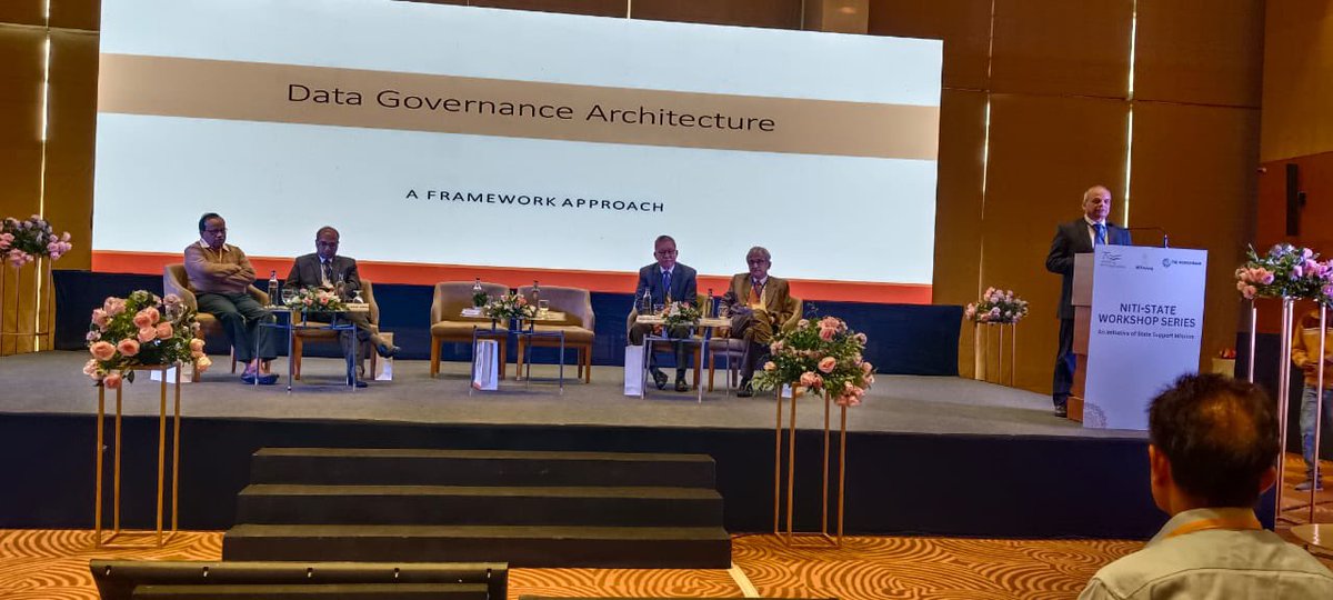 Happy to have shared my views on Data Governance Architecture - A Framework Approach today (17 November, 2023) in the workshop on “Leveraging State Data Ecosystem for State and District level Policy and Planning” organised <a href="/NITIAayog/">NITI Aayog</a>, <a href="/WorldBankIndia/">World Bank India</a>