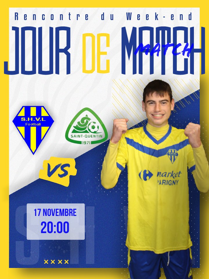 SLandelles's tweet photo. ⚽ Jour de Match ⚽

On vous attend nombreux ce soir au stade de Saint Hilaire pour la Coupe de Normandie de l'équipe fanion !!

ALLEZ LES JAUNES ET BLEUS 💛💙

#SHVL https://t.co/HJLkifT9rS