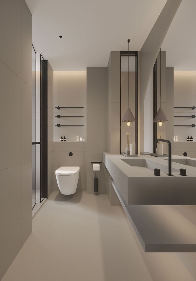This minimalistic bathroom >>>