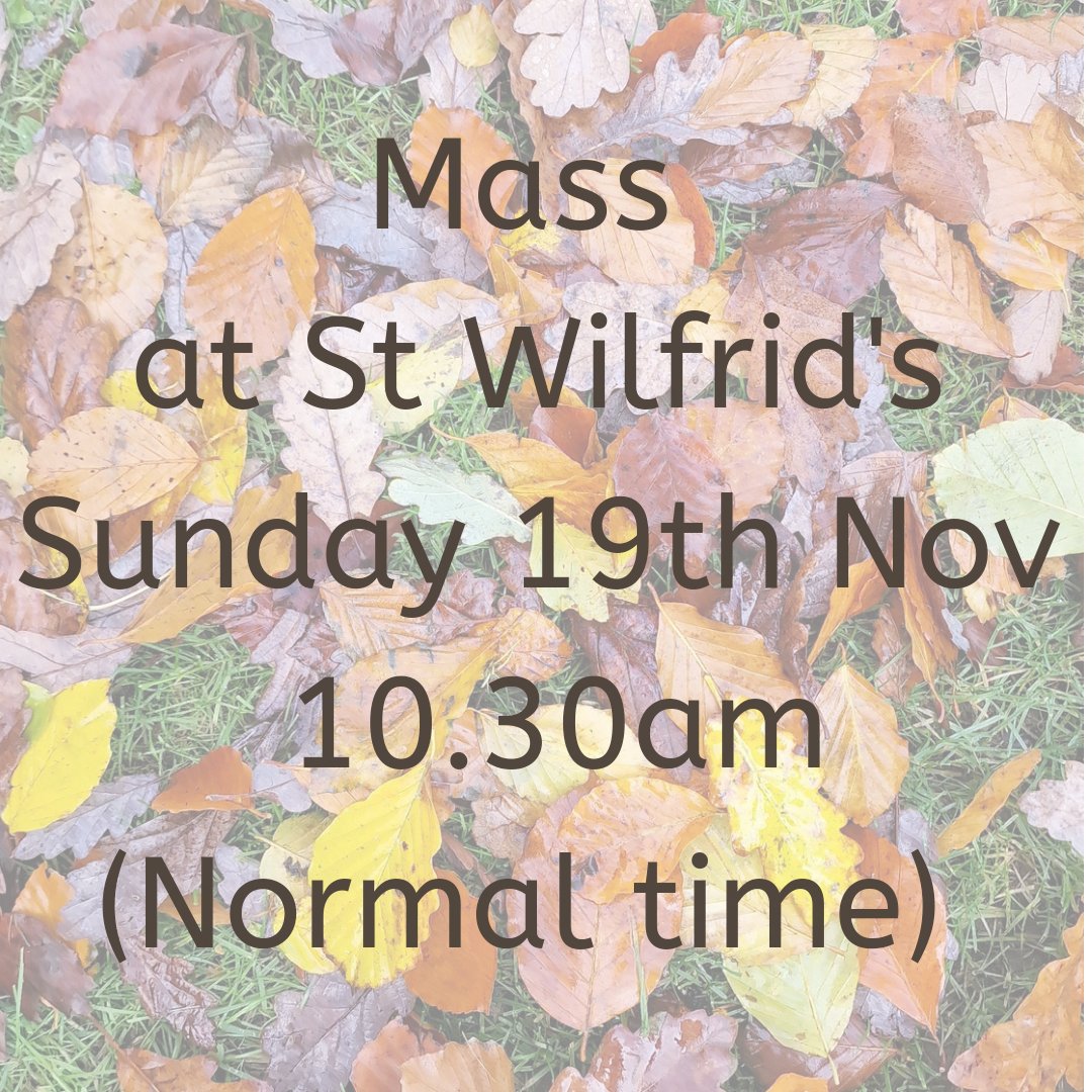 stwilfholycross's tweet image. #Masstimes back to normal st St. Wilfrid's this week.