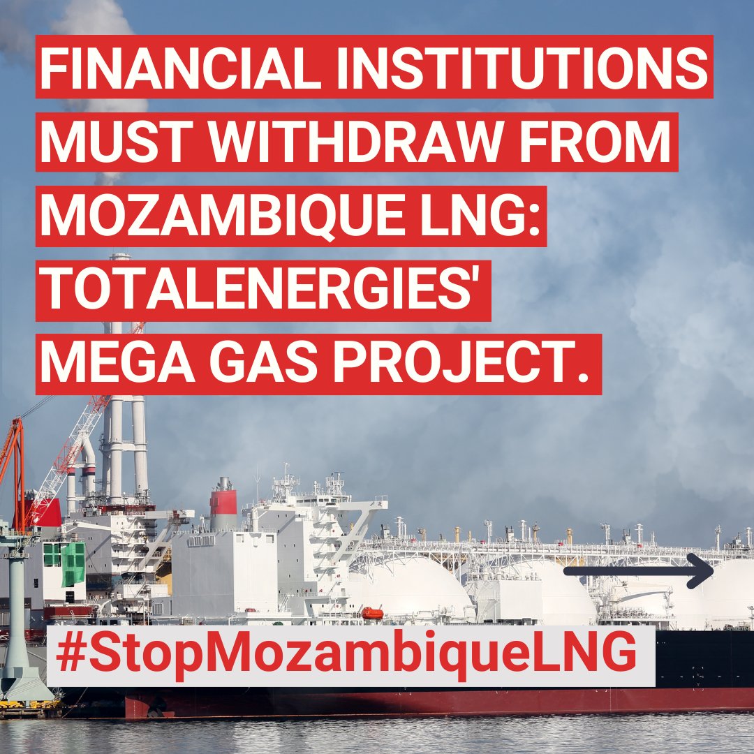 🤝 With 124 civil society organisations, we're calling on financial institutions to stop supporting Mozambique LNG, a carbon bomb operated by @TotalEnergies.
Find out why in our open letter ⬇️
reclaimfinance.org/site/en/2023/1…
#StopMozambiqueLNG 🧵