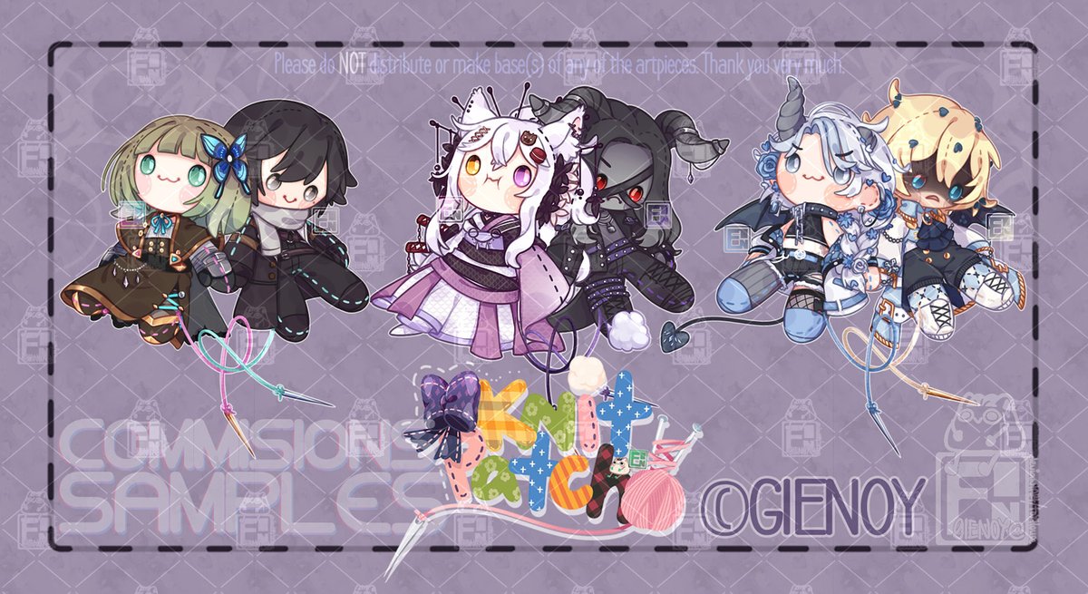 gienoy_'s tweet photo. ✨🧶✨More knitpatch sets I had the pleasure to do ! 🥰💖

 #VGenComm #commission #ychcommission #ych #knitpatch https://t.co/e9imIvdBFJ