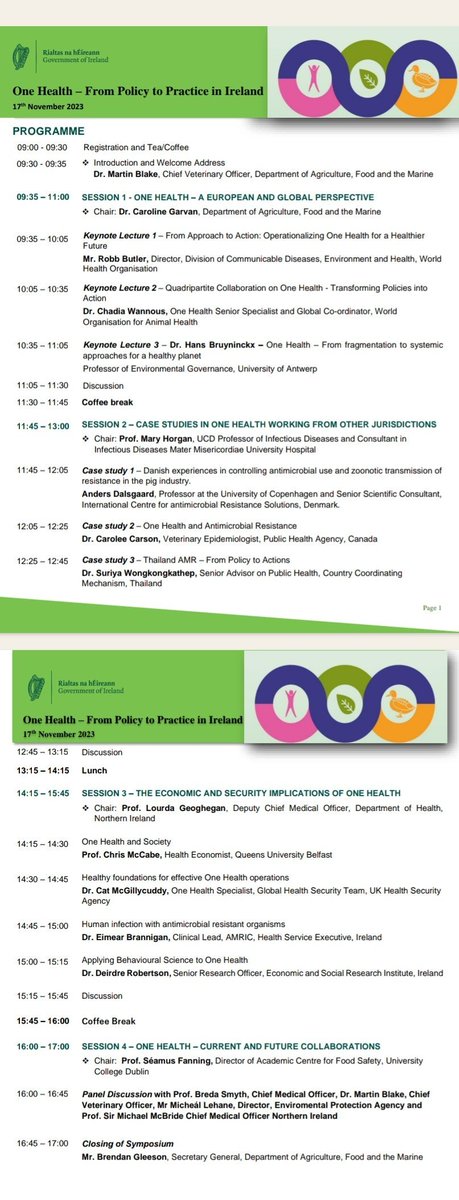 Fascinating conference on #OneHealth today, hosted by the @agriculture_ie A call to arms, driving and pushing a One Health approach to improve planetary health