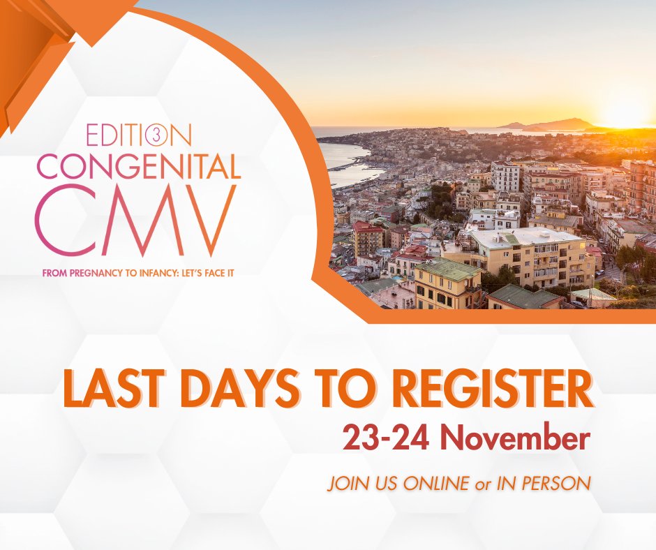 CMV_Congress's tweet image. Join us from wherever you are!
Only few days left to discuss the latest advancements in optimizing the outcomes for babies and mothers affected by #cCMV.
Purchase your congress pass now👇: bit.ly/CMV_Registrati…