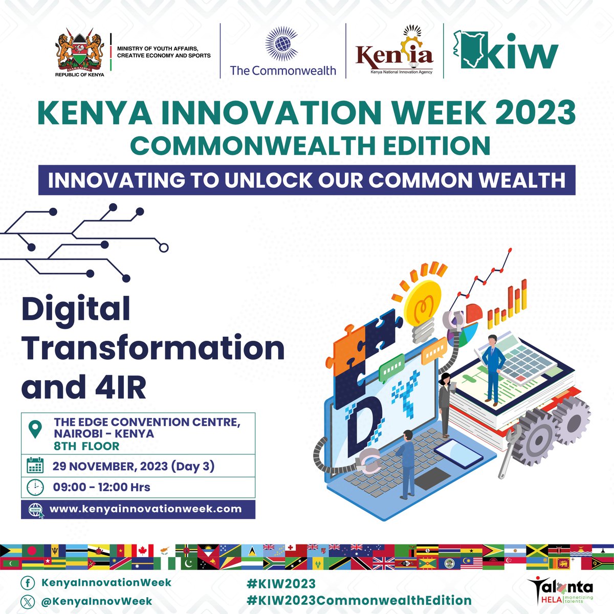 KENIAupdates's tweet image. The future is now! Don&apos;t miss the Digital Transformation and 4IR Summit at #KIW2023CommonwealthEdition. On Nov. 29th, let&apos;s explore the exponential technologies that are changing business and society as we know it.

Register: kenyainnovationweek.com