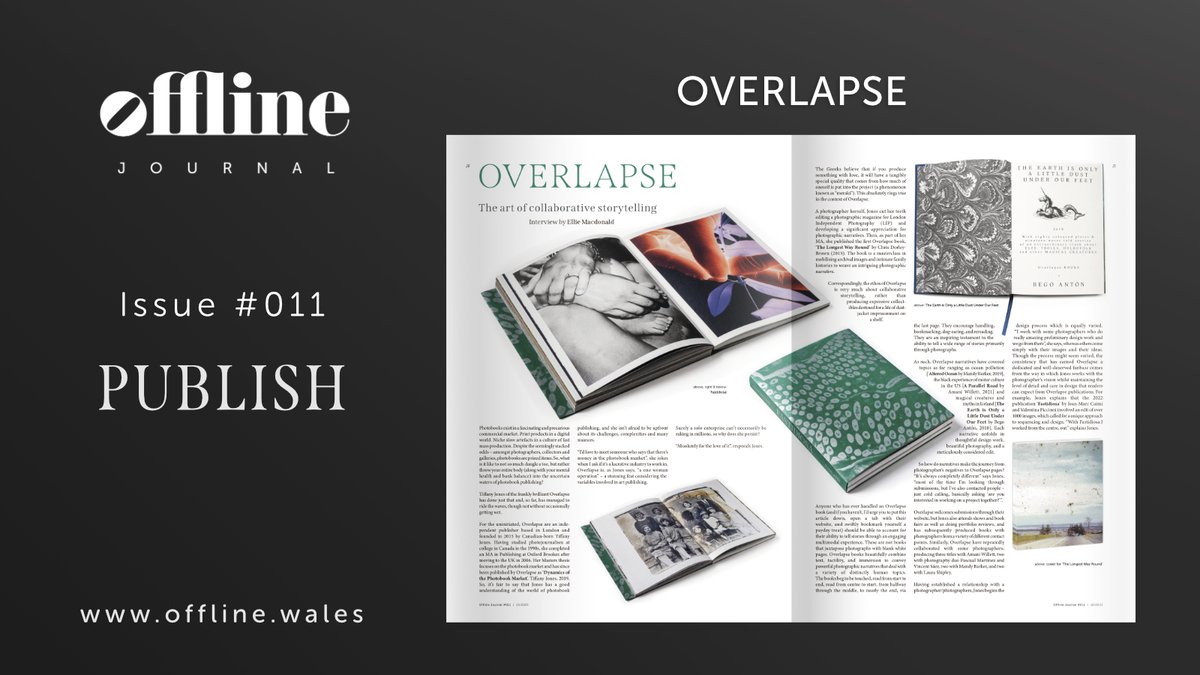 And <a href="/offlinejournal/">Offline Journal</a> issue #011 has <a href="/ellmac/">Ellie Macdonald 🇪🇺</a> in discussion with publisher Tiffany Jones on the graft and success at <a href="/overlapse/">overlapse</a> in producing highly creative photobooks for a worldwide market.