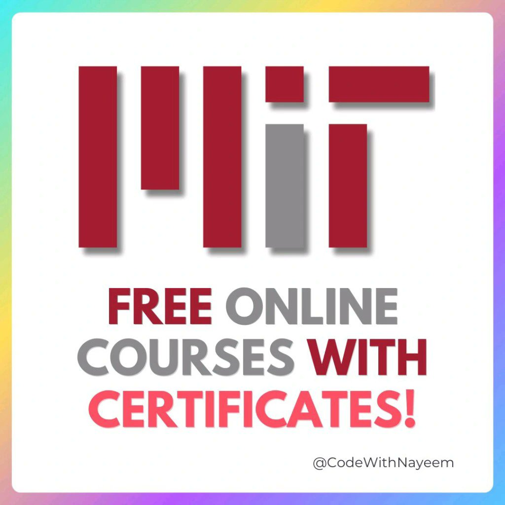 Parul_Gautam7's tweet image. MIT University is offering free online Learning.

NO Payment Required!

Save $1000/day with upskilling!!

Here are 10 FREE courses you DO NOT want to miss:

[Bookmark for future reference 🔖]

👉Becoming an Entrepreneur
🔗lnkd.in/din48P68

👉OKR Certification: Leadership…