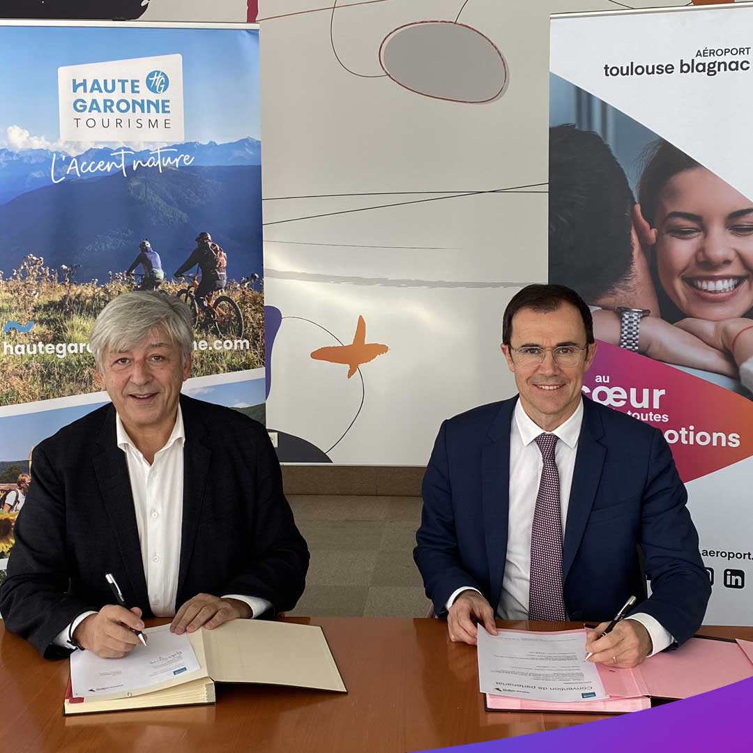 Cette semaine, l'aéroport et le Comité Départemental du Tourisme de la Haute-Garonne ont signé une convention de #partenariat visant à renforcer l’attractivité du département #Haute-Garonne et le dynamisme de son activité touristique.