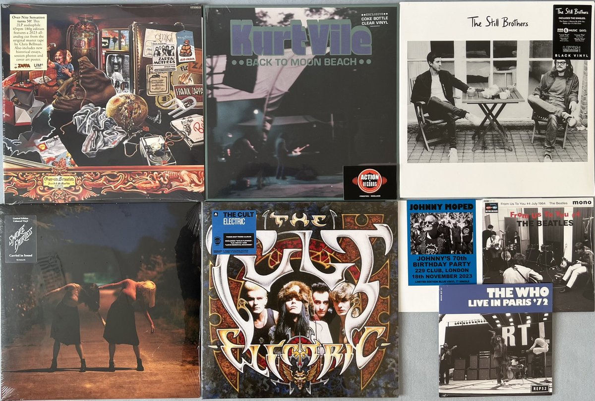 ActionRecords's tweet photo. Other part of todays new releases🤩
In store and online - https://t.co/Q15zmjbBK0
#frankzappa #smokefairies #kurtvile #thecult #stillbrothers #johnnymoped #bobdylan #winger #evanescence #andycrofts #acertainratio https://t.co/JLqhtChcsB