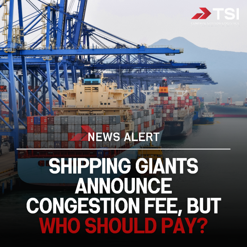 centralTSI's tweet photo. #Shipping giants announce that they will impose a congestion fee on cargo to all #SAports amid delays, with more than 60k containers stuck at outer anchorage in #DBNport. 

🚢Who Should Pay the #CongestionFee?  
1. #Importers/#Exporters 
2. #ShippingLines 
3. #PortAuthorities https://t.co/vmo9URo1hO