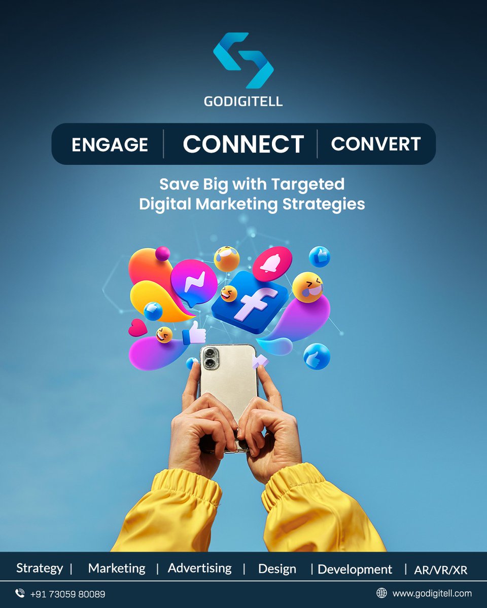 godigitell's tweet photo. Engage, Connect, Convert
Save Big with Targeted Digital Marketing Strategies
73059 80089
https://t.co/0jMypaJret
#godigitell #google #digitalagency #creative #ideas #business #design #brand #platform #branding #analysis #market #marketing #audiences #services #clients #engage https://t.co/JtWqR1fanx