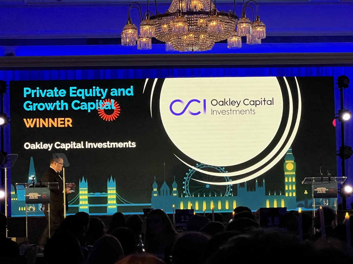 Oakley Capital Investments (OCI) (@oakleycapinv) on Twitter photo <a href="/OakleyCapInv/">Oakley Capital Investments (OCI)</a> is pleased to announce it has won ‘Private Equity & Growth Capital’ Investment Trust of the Year at the <a href="/InvestmentWeek/">Investment Week</a> Investment Company of the Year awards 2023. The award was based on NAV performance over the three years to 30 June 2023. <a href="/OakleyCapInv/">Oakley Capital Investments (OCI)</a> is pleased to announce it has won ‘Private Equity & Growth Capital’ Investment Trust of the Year at the <a href="/InvestmentWeek/">Investment Week</a> Investment Company of the Year awards 2023. The award was based on NAV performance over the three years to 30 June 2023.
