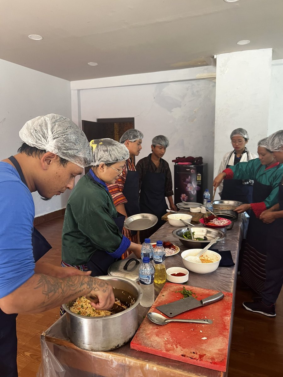 SHINEProject3's tweet photo. SHINE project funded by EU-Switch Asia conducted 3 days cooking training and e-commerce training on 11th-13th and 16th-17th, October,2023 in Trashigang and Pemagatshel respectively. https://t.co/M6Lf5IkXCF