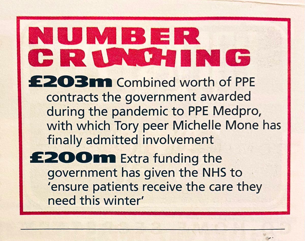 Private Eye number crunches Michelle Mone, the government and our NHS.....