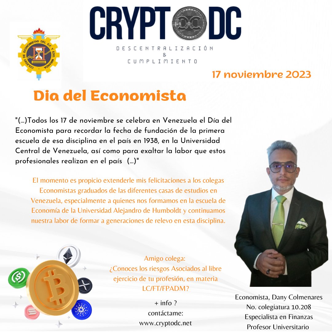 #diadeleconomista 
#economista 
#cryptodcnet
#Venezuela