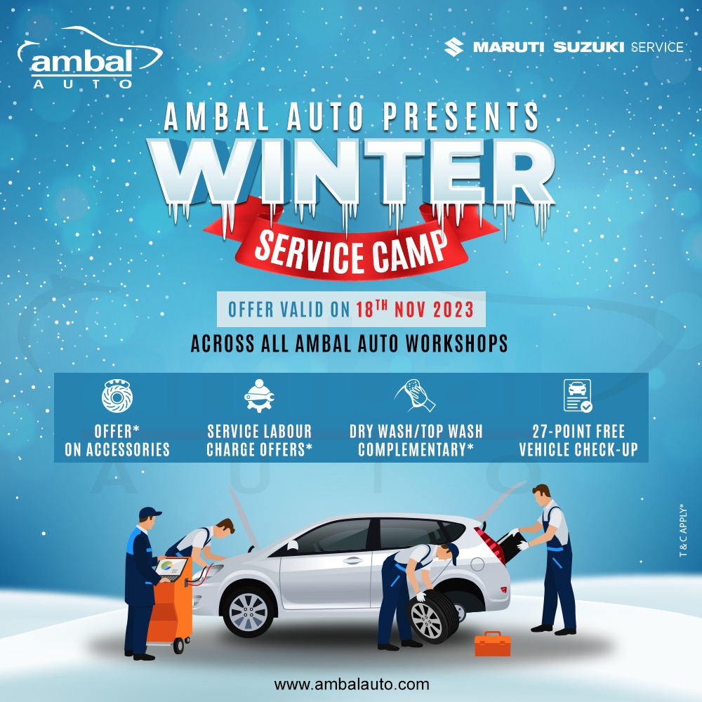 AmbalAuto's tweet photo. Get ready for the chilling winter with the perfect car services. Enjoy great offers and get your car serviced from Ambal Auto Winter Service Camp. Visit us on 18th November 2023. Do not miss out!
#AmbalAuto #SilverJubilee #Nexa #Arena #Offers #WinterServiceCamp #ServiceOffers https://t.co/fE6GFH4vj5