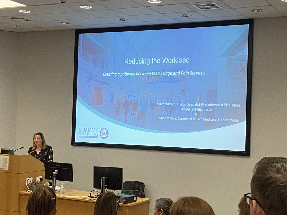 Sheila Roche (@sheilsroc) on Twitter photo Well done Lauren Whelan MSK Triage Clinical Specialist Physiotherapist presenting on the Development of a pathway from MSK Triage to Pain Services <a href="/stjamesdublin/">St James's Hospital</a> <a href="/niamhphysio/">Niamh Murphy</a> #SJHconf23 Well done Lauren Whelan MSK Triage Clinical Specialist Physiotherapist presenting on the Development of a pathway from MSK Triage to Pain Services <a href="/stjamesdublin/">St James's Hospital</a> <a href="/niamhphysio/">Niamh Murphy</a> #SJHconf23