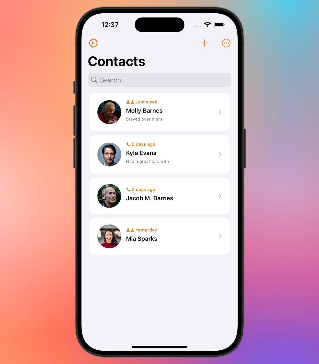 AmatoApp's tweet photo. The next update 2.1 will bring lots of improvements to the usability of the app 🙌

- You now see the next planned interaction date in the list and details
- The latest note is now also visible inside the list
- You can now edit the reminder frequency inside the contact details https://t.co/3PRHnzG12N