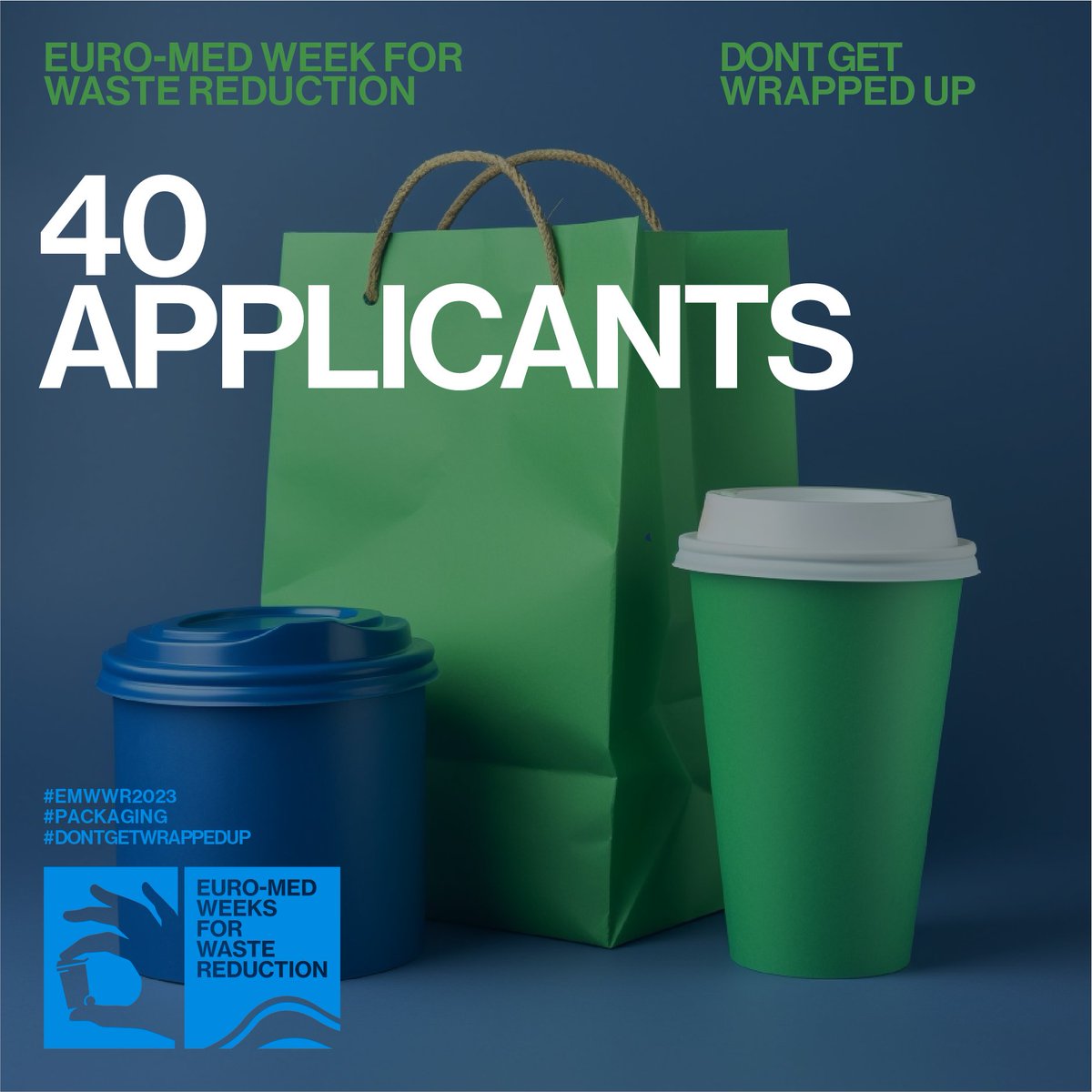 SwitchMed's tweet photo. We are excited to have received 40 applicants for the Euro-Med Week for Waste Reduction contest.
We want to thank all the participants who submitted their innovative ideas.
The results will be announced in December. Stay tuned!
#emwwr2023
#packaging
#dontgetwrappedup https://t.co/w96NElxVNq