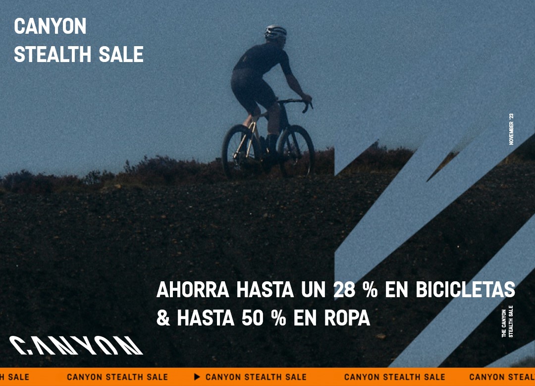 ¡Ofertas Canyon Stealth! Hasta un 28 % dto. en bicicletas y 50 % dto. en ropa y accesorios. 👉 click.canyon.com/3QFal3Y