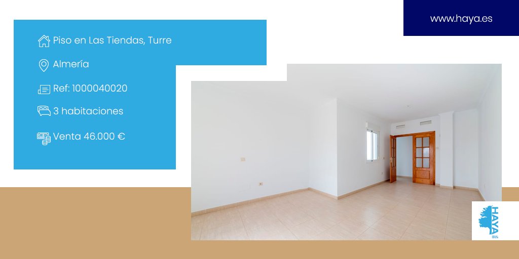 🏠Viviendas en Las Tiendas 
📍Turre, Almería
🚪1, 2 y 3 habitaciones 
🛁1 o 2 baños
👙Piscina comunitaria en la azotea 
No te lo pierdas en haya.es/promocion-obra…