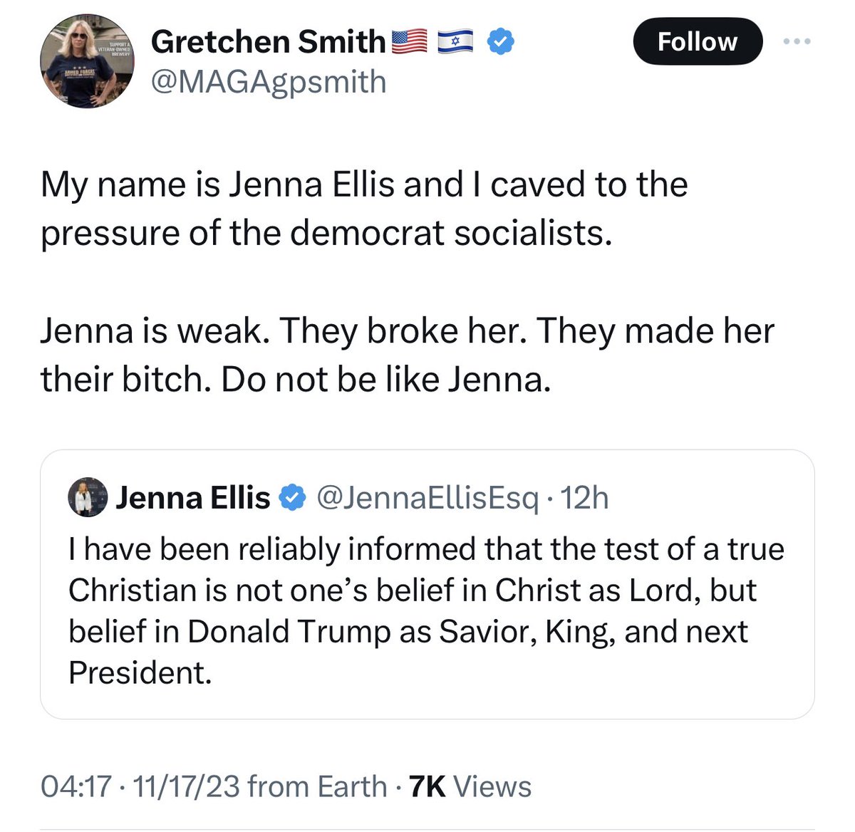 LadyLQueefs's tweet image. Code of Vets Gretchen — “keepin it classy 🍻”

#covidgretchen
#codeofvets
#oathkeeper 
#fourdegrees 
#gretchensmith