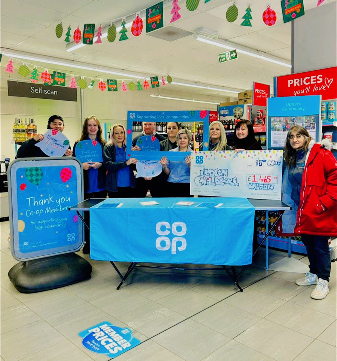 Upton Place #CoopCelebration day! Our fantastic members raised £1,465.49 for Elden Childcare 🙌🎉 #coopuk @Ragesh2018 @anjona @steveall1 @gmcb86 @CoopColleagues @KateGraham03