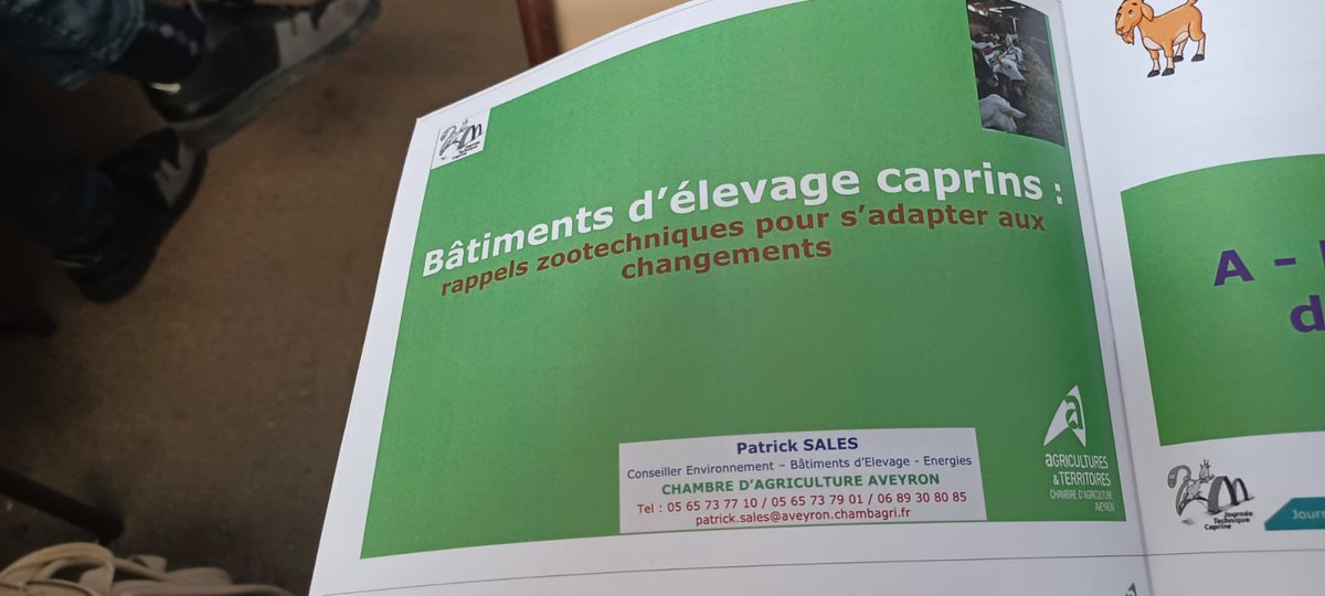 InstitutElevage's tweet image. 🔴 Direct | Journée régionale #caprine 🐐
Les #bâtiments d’élevage
👉 Rappel des fondamentaux sur la conception des bâtiments
👉 Réflexion pour l'adaptation au changement #climatique 🌡
👉 Zoom sur le projet #Batcool avec notre collègue Morgane Lambert
ℹ idele.fr/detail-article…