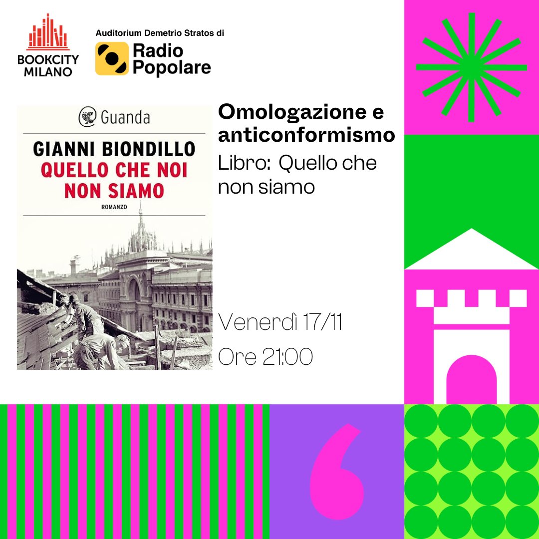 Radio Popolare on X: Omologazione e anticonformismo. L'ossimoro del  Ventennio fascista nell'architettura italiana. Così Gianni Biondillo e  @lucamolinari4 presentano Quello che noi non siamo, edito da #Guanda.  Questa sera alle 21 presso