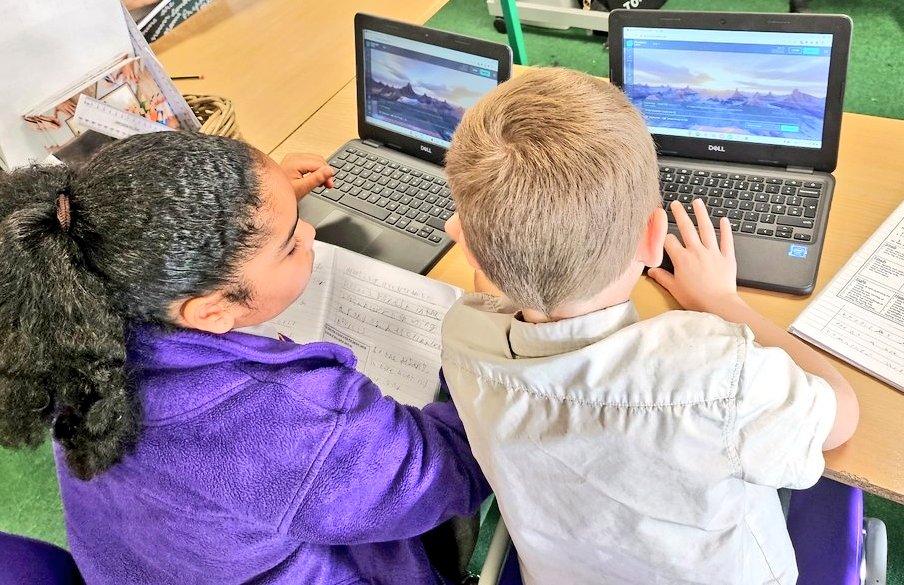 PrimaryElaine's tweet image. Today, in Indiana class, we used skyboxai to generate a picture of our setting descriptions. We then edited them to ensure our setting was exactly as we wanted. We loved seeing what our settings looked like. 🌴🌳❄️🌨 #skyboxai #settingdescription