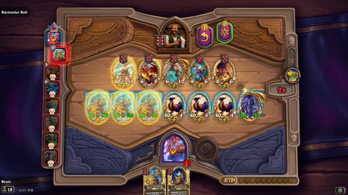BruttHS's tweet photo. The Golden Arena, turn #13, #kappapride #hearthstone #battlegrounds https://t.co/L0GOMSNI02