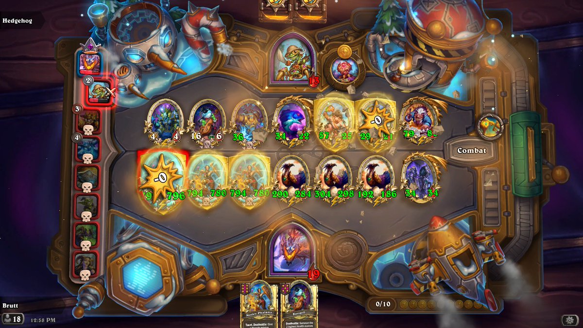 BruttHS's tweet photo. The Golden Arena, turn #13, #kappapride #hearthstone #battlegrounds https://t.co/L0GOMSNI02