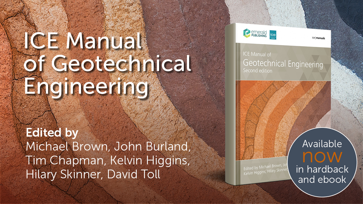 It’s publication day for the new edition of the Manual of Geotechnical Engineering! Written and edited by leading specialists, this is the definitive reference on geotechnical engineering solutions. Discover more here: bit.ly/3MMLj1s #geotechnicalengineering
