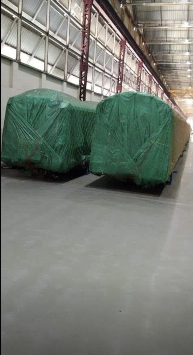 bengalwithrohit's tweet photo. Metro Train Sets Ready for Dispatch to Bengalurur From Titagarh Rail Systems Uttarpara Plant. These are the Metro Trains for Namma Metro of Karnataka. @titagarhgroup #metromanufacturing #westbengal #heavyindustry https://t.co/dVfkHqdPFN