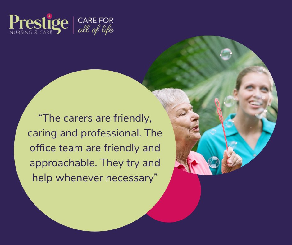 Happy Friday!

Today, we have a lovely testimonial from our Annual Client Survey. 

#clientsurvey #testimonial #prestigenursingandcare
