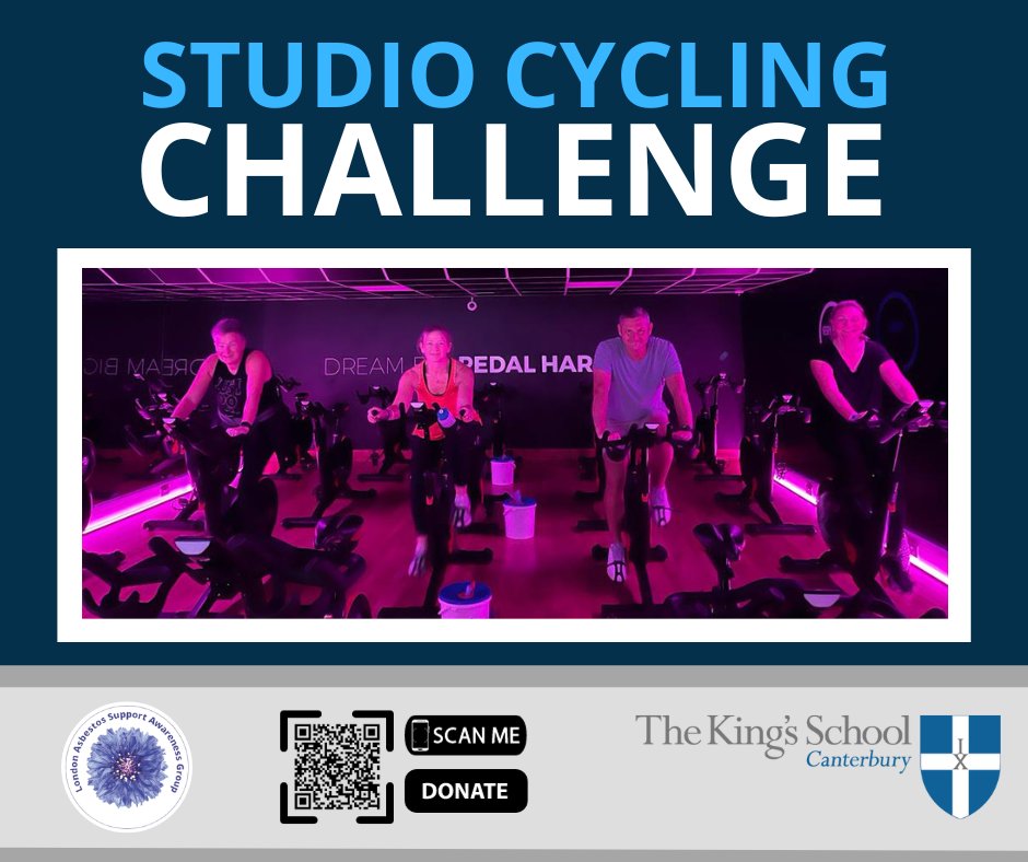 ks_sportscentre's tweet photo. The Studio Cycling Challenge in aid of The London Asbestos Support Awareness Group (LASAG) is in full flow...

To donate and support the charity please click the link below:
https://t.co/hbiVSfckkQ

#charity #challenge #studiocycling #asbestosawareness #raiseawareness #kingsrec https://t.co/T914PlCDEo