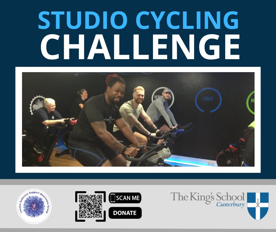 ks_sportscentre's tweet photo. The Studio Cycling Challenge in aid of The London Asbestos Support Awareness Group (LASAG) is in full flow...

To donate and support the charity please click the link below:
https://t.co/hbiVSfckkQ

#charity #challenge #studiocycling #asbestosawareness #raiseawareness #kingsrec https://t.co/T914PlCDEo
