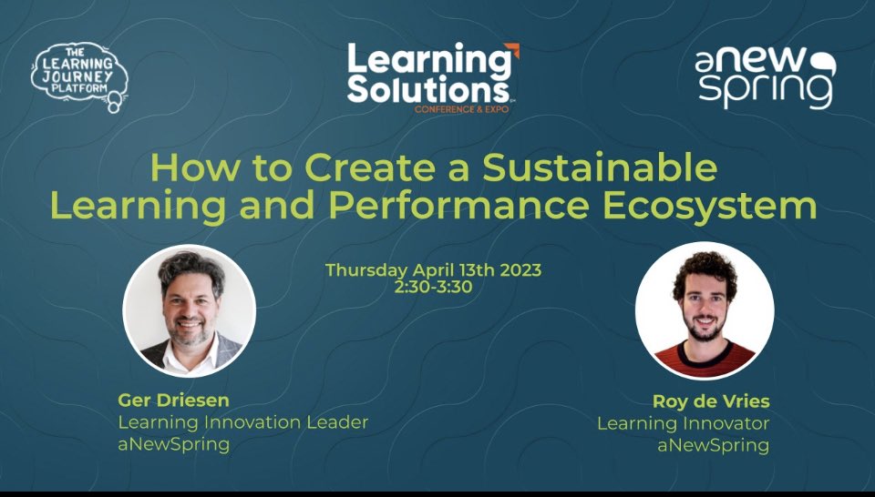 GerDriesen's tweet photo. #LNConnect23 for #sustainability think healthy #learning and #performancesupport #ecosystems https://t.co/h8fQmhW3LJ