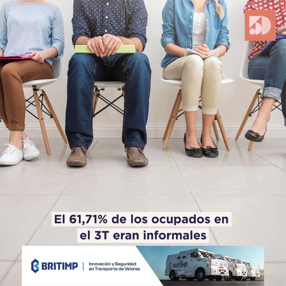 5DiasPy's tweet photo. 𝗘𝗺𝗽𝗹𝗲𝗼 🏭
 El último informe del empleo arrojó que durante el tercer trimestre del año el 61,71% de los ocupados se encontraban en la informalidad, es decir cerca de 1.455.442 personas.   

👉Estos valores ya fueron estimados en base a los datos obtenidos en el Censo Nacional realizado en el 2022.