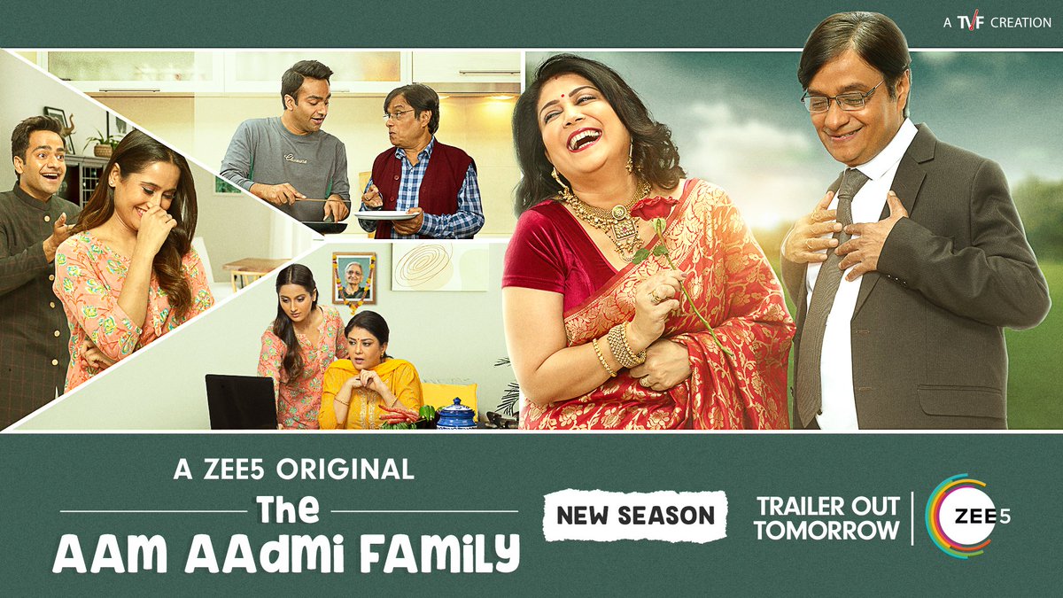 TheViralFever's tweet photo. With nayi problems, wahi pyaar, laut raha hai the Aam parivaar! 👨👩👧👦 ✨
Its going to be Har Ghar ka Fam Jam!
#AamAadmiFamilyNewSeason coming soon, only on #ZEE5
#ComingSoon #AZEE5OriginalSeries #AAFS4 #AAF4
#TVF #TheViralFever https://t.co/WNLw2MZAxW