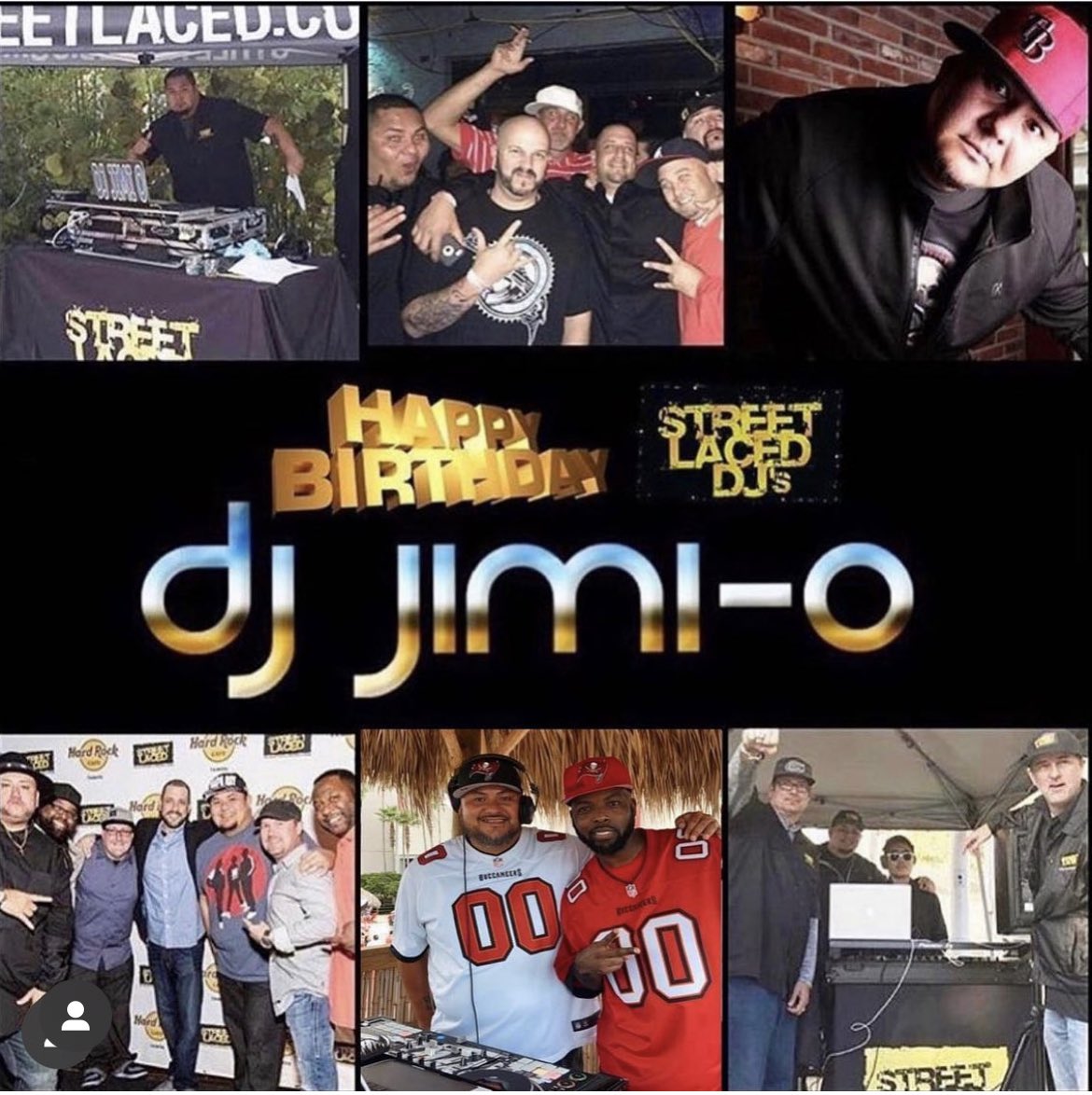 StreetLacedDJs's tweet photo. From ALL of US at #StreetLaced we want to wish our brother from another mother, the incomparable @DJJIMIO a very #HappyBirthday today!
All your fellow #DJ brothers &amp; sisters drop the beats 🔊today in your honor! 
#WeDontPlayWeJustWin #DJLife @Buccaneers @getawaytampabay https://t.co/0GR2oEVTOb