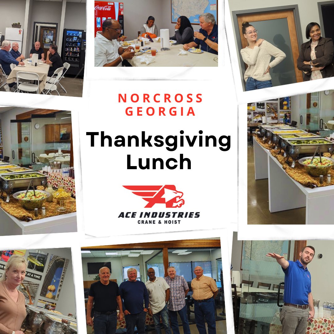 Celebrating Thanksgiving with our incredible Ace Norcross family! 🦃🍁 The retired legends, Dale, Stewart, and Don, joined us for a delightful lunch. Grateful for the delicious food and wonderful company! ❤️ #AceIndustries #AceNorcrossGA #Thankful #ThanksgivingFeast
