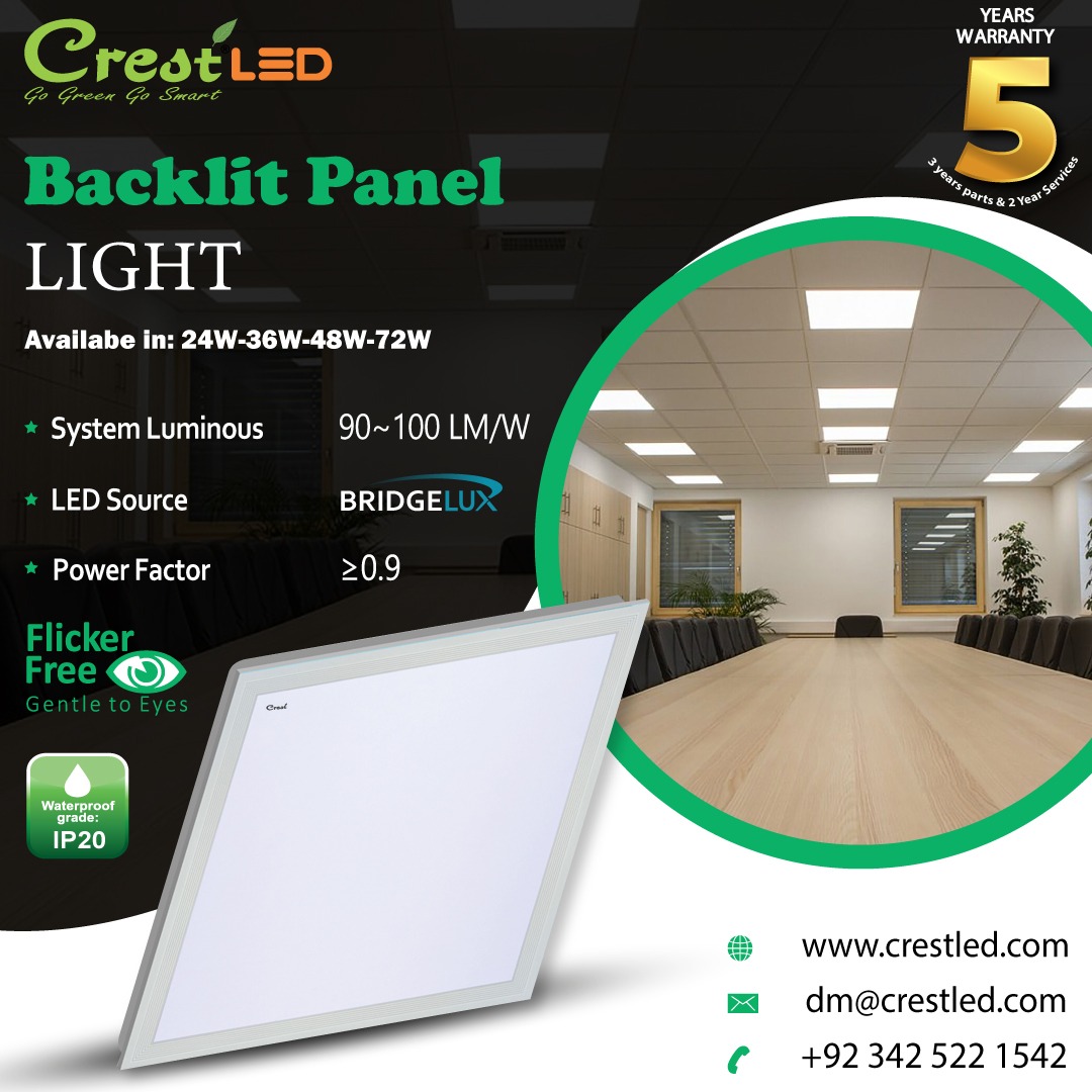 PakCrest's tweet image. Backlit Panel Light  

Visit our website for more information:crestled.com/c/led-lights/l…

Contact Us: 03425221542 
Email:sales@crestled.com
  
#BacklitPanelLight #FoodGradeHighbayLight #LEDStreetLight #crestled #crestpak #ecrestsoft #homeautomation #SurgeProtectiveDevice