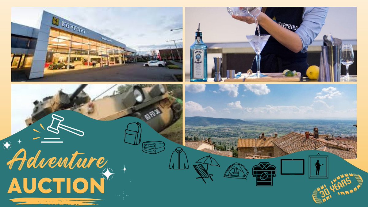 youth_adventure's tweet photo. Dreaming of a getaway? Bid on our #AdventureAuction holidays and experiences to
💆relax at a Tuscan retreat or #spa weekend
🍸tickle your taste buds with a #gin tour
🏎️get your adrenaline pumping with a behind-the-scenes #Ferrari tour
https://t.co/QS9aDg4ubU https://t.co/9ynGNmPOwE