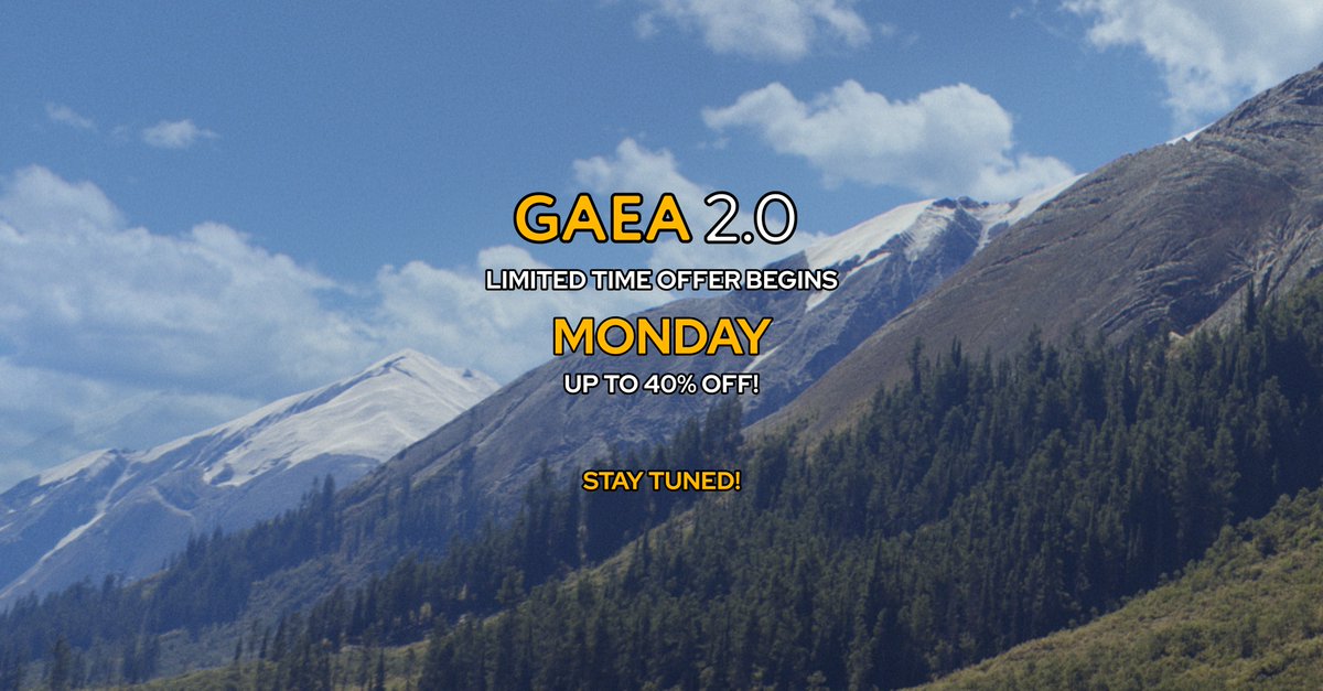 Get ready for the biggest terrain sale of the year! This time we have a special surprise! Stay tuned... gaea2.com #cyberweek #gaea #terrain #vfx #gamedev #virtualproduction #blackfriday #quadspinner #sale