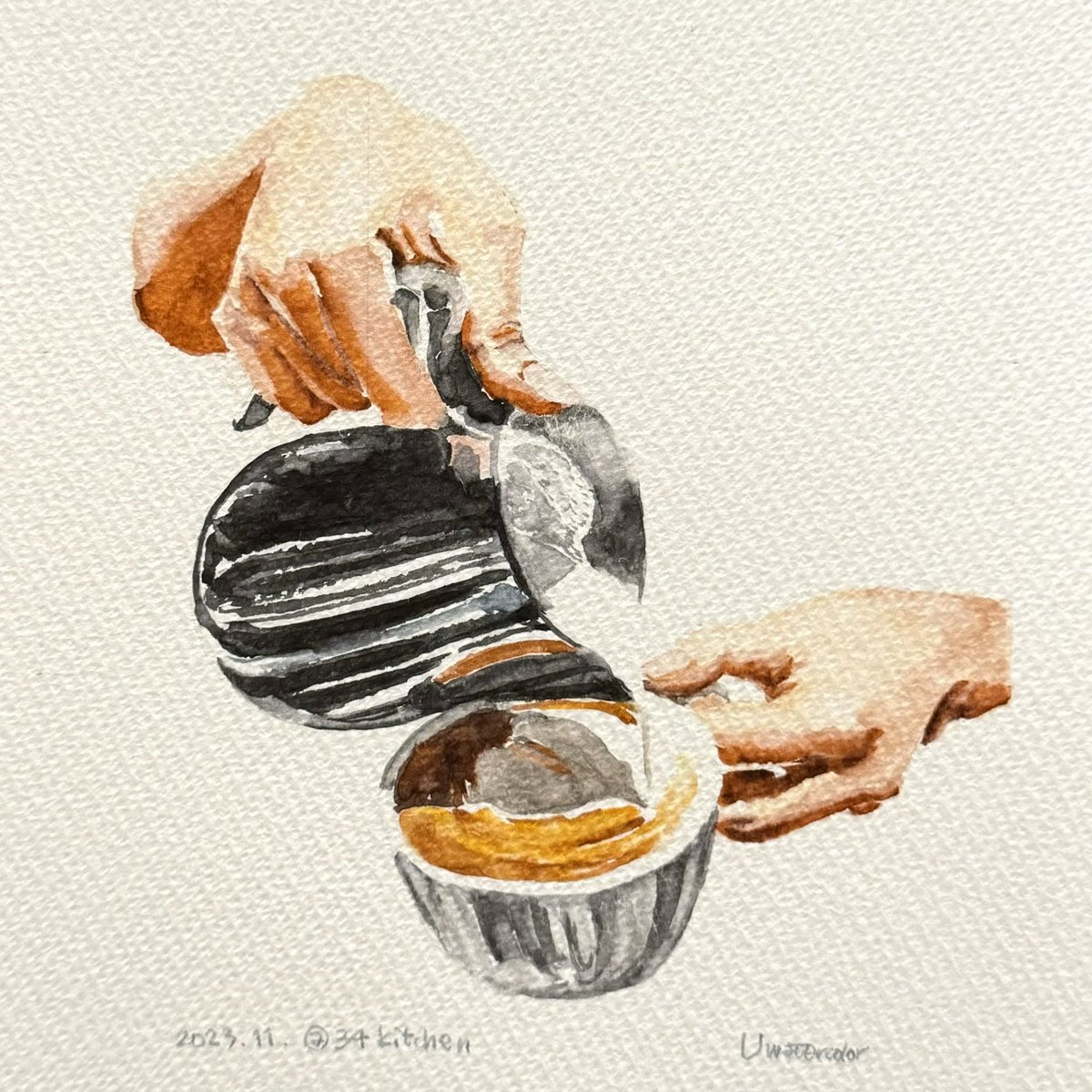 uwatercolor_uwc's tweet photo. Good Latte
#watercolor #uwatercolor #watercolorpainting #brushpendrawing #daily #drawing #painting #kuretakezig #kuretake #sketch #fashionsketch #doodle #紙とペン #アナログ #日常 #イラスト #絵 #日��系 #透明水彩
#cafelatte #latteart #steammilk #espresso https://t.co/SbOwv5bqSB