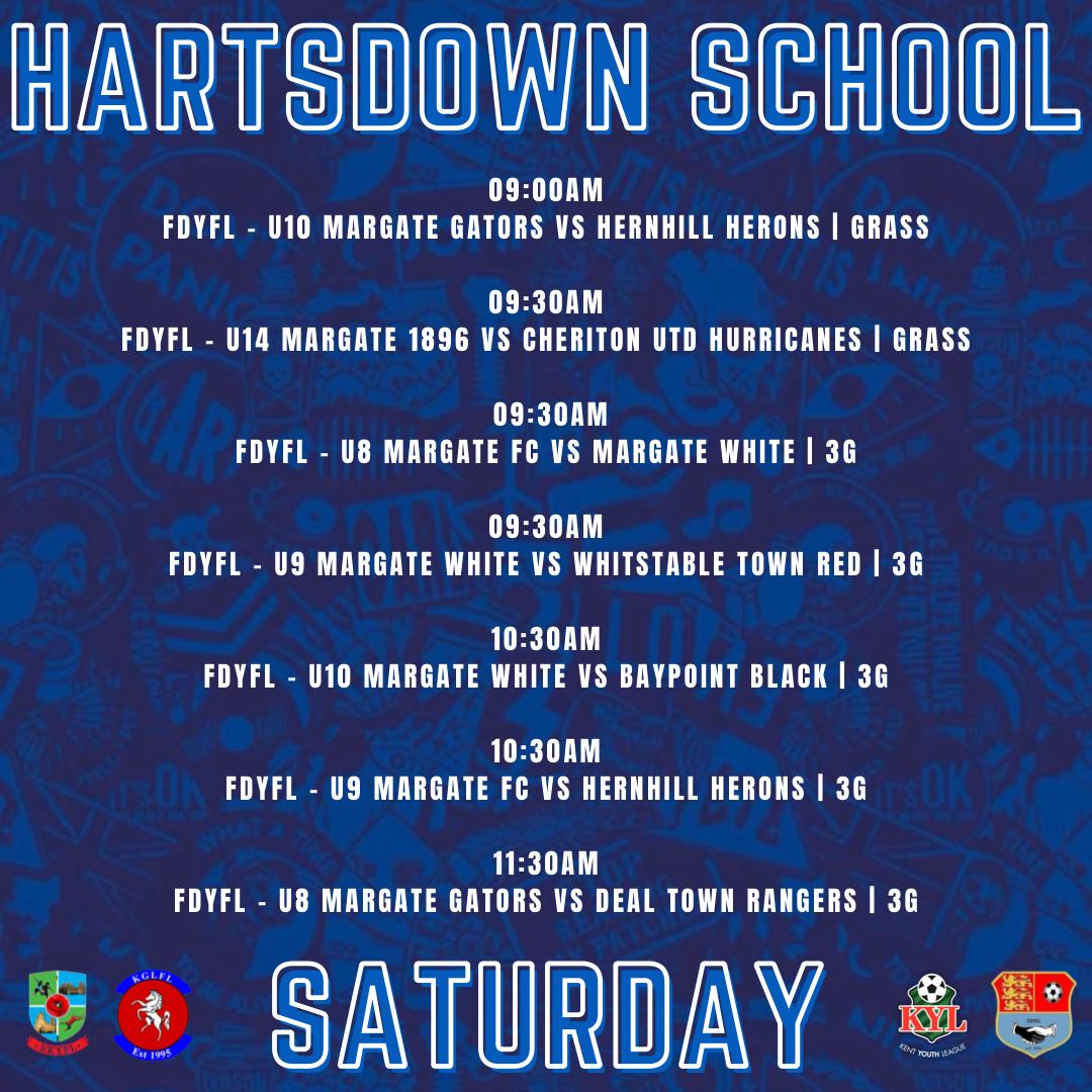 Margate_YouthFC's tweet photo. π₯ Weekend Fixtures π₯
This weekendβs home fixtures are released.
Good luck to all our teams playing this weekend.
#BestInField https://t.co/29Ep1XuI6Y