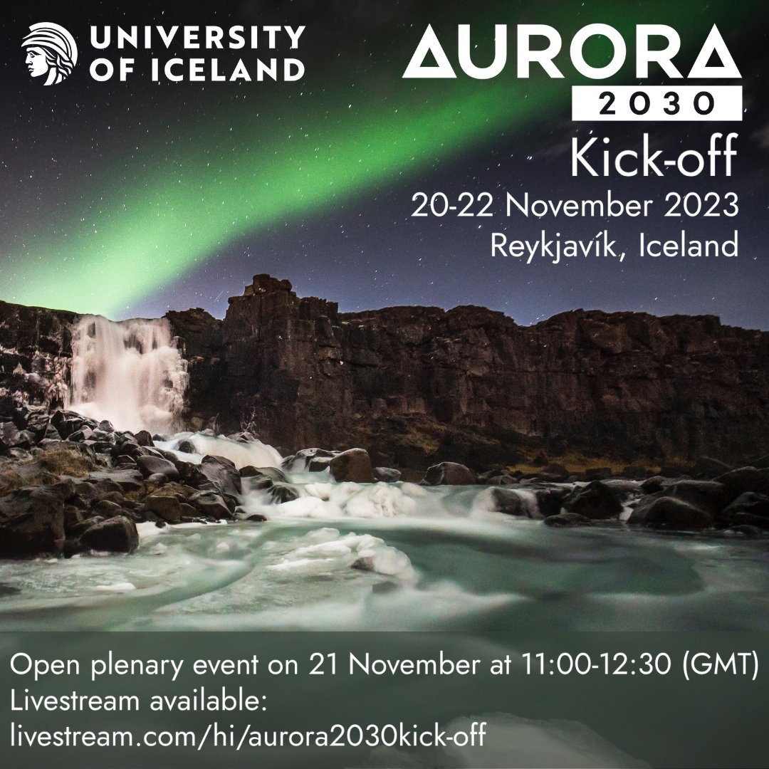 To celebrate a new chapter in the Aurora cooperation, delegates from 10 universities within Europe & the US gather @uni_iceland next week. The new phase is titled Aurora 2030 in reference to the forward-thinking nature of Aurora shaping higher education in line with the UN SDG's.