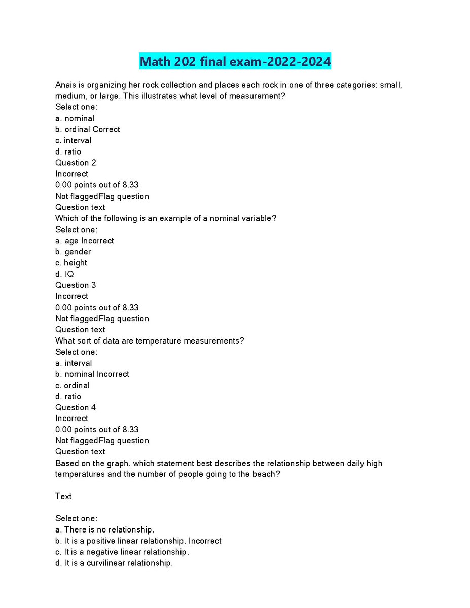 JohnMatah699's tweet image. Math 202 Final Exam Question And Answers 2023/2024 
#math202 #finalexam #fliwy 
fliwy.com/item/378592/ma…