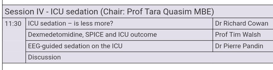 SIVA (@sivanaesthesia) on Twitter photo Session 4 - ICU Sedation chaired by Prof Tara Quasim #SIVA23 Session 4 - ICU Sedation chaired by Prof Tara Quasim #SIVA23